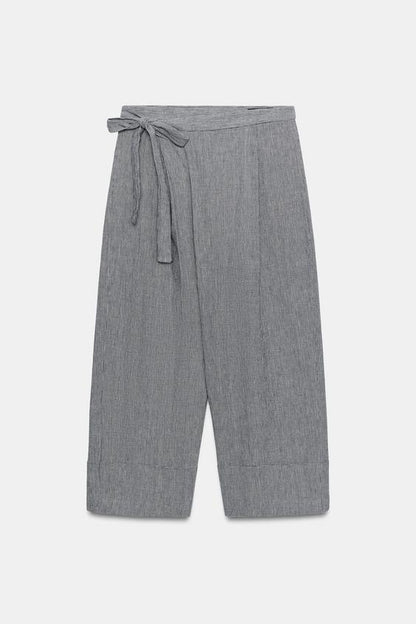 Pantalon paréo pied-en-poule ZW Collection