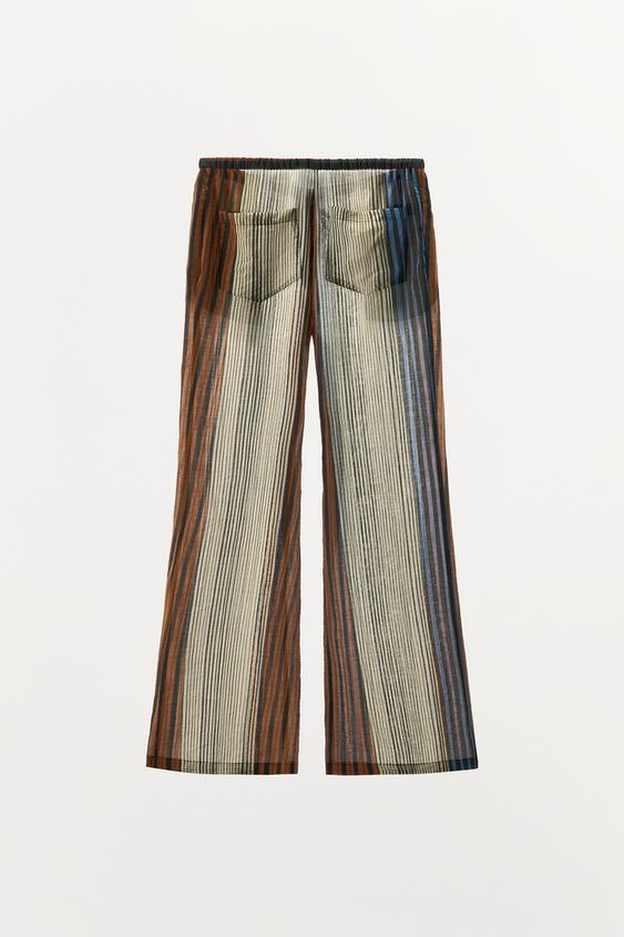 Pantalon style pyjama à rayures ZW Collection