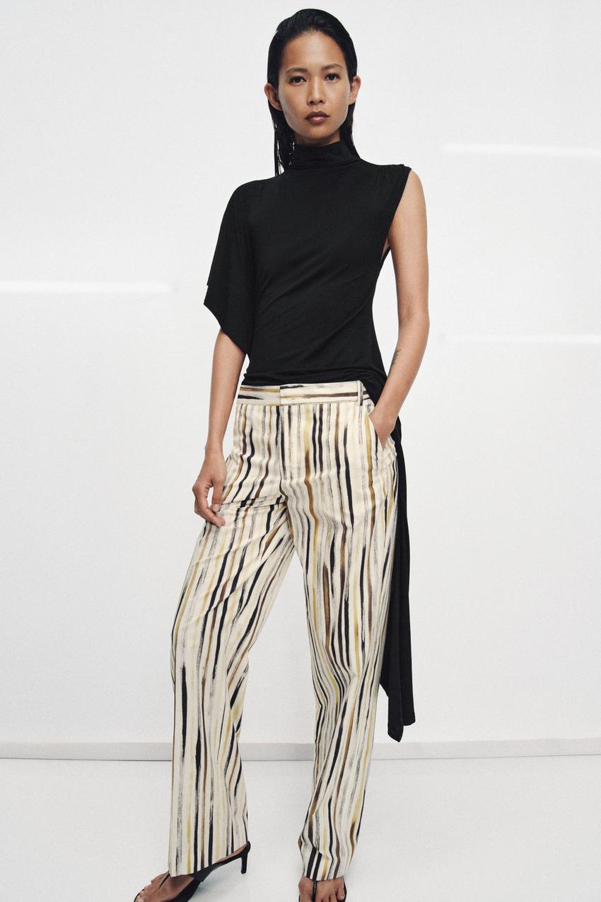 Pantalon en popeline à rayures ZW Collection
