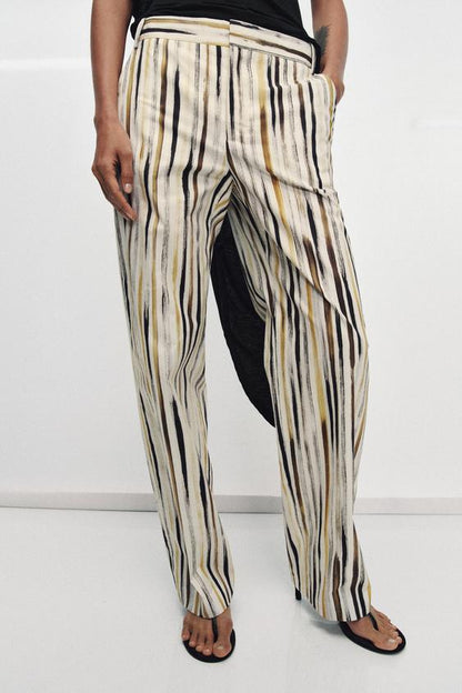 Pantalon en popeline à rayures ZW Collection
