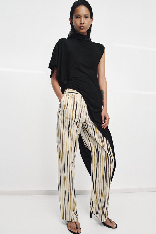 Pantalon en popeline à rayures ZW Collection