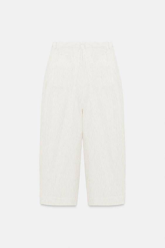 Pantalon coupe barrel à rayures ZW Collection