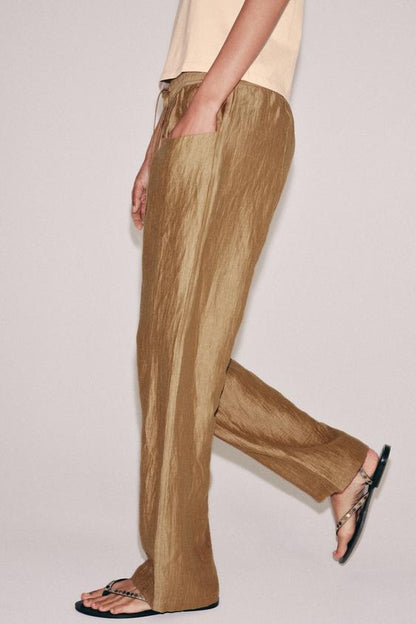 Pantalon en mélange de lin ZW Collection