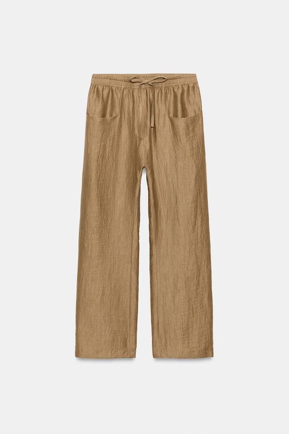 Pantalon en mélange de lin ZW Collection