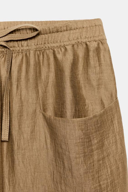 Pantalon en mélange de lin ZW Collection
