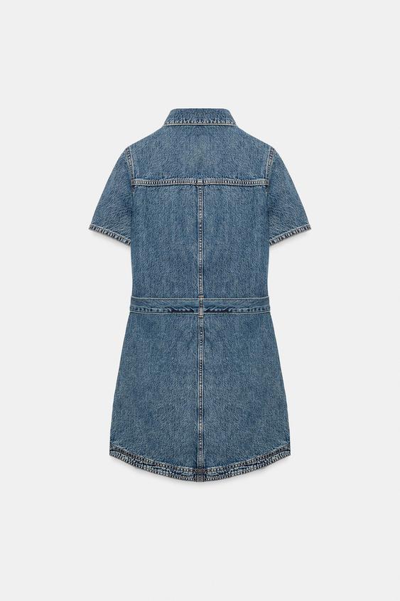 Robe Z1975 mini en denim avec ceinture