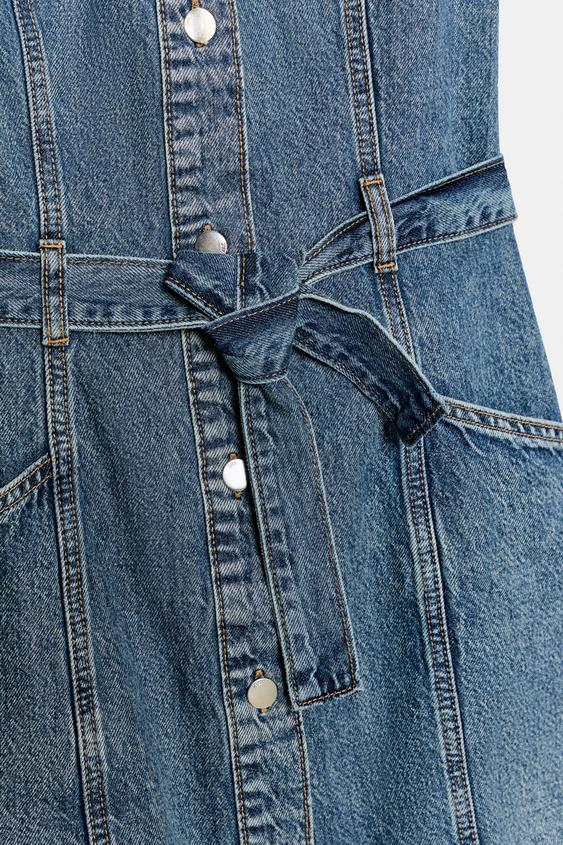 Robe Z1975 mini en denim avec ceinture