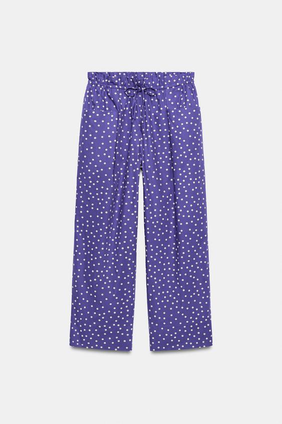 Pantalon imprimé à pois ZW Collection