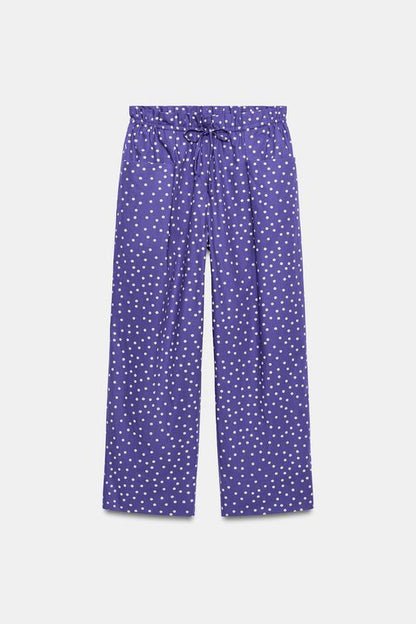 Pantalon imprimé à pois ZW Collection