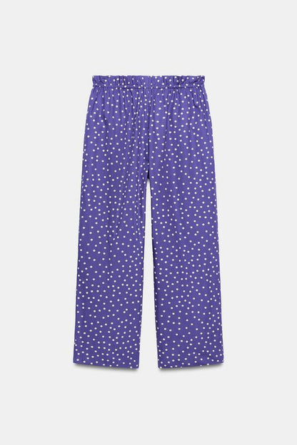 Pantalon imprimé à pois ZW Collection