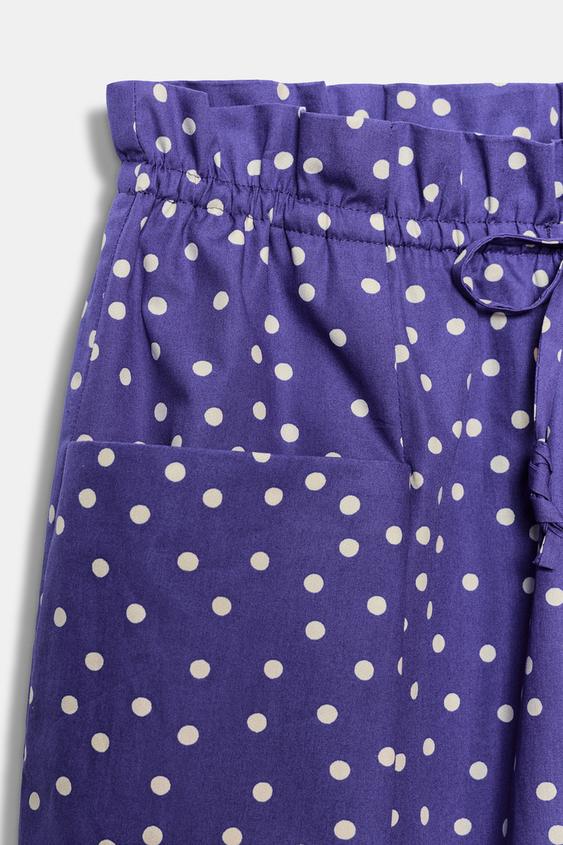Pantalon imprimé à pois ZW Collection