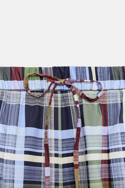 Pantalon bouffant à carreaux ZW Collection