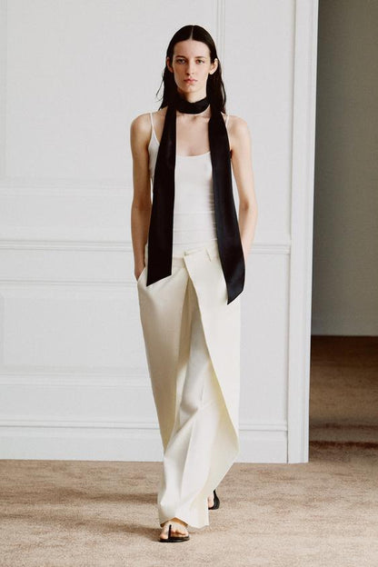 Pantalon à plis sur le devant ZW Collection