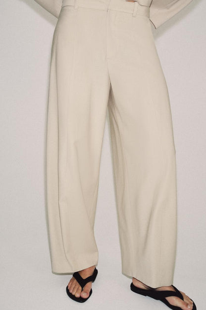 Pantalon coupe ballon en mélange de laine ZW Collection