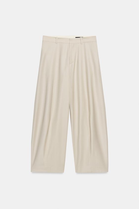 Pantalon coupe ballon en mélange de laine ZW Collection