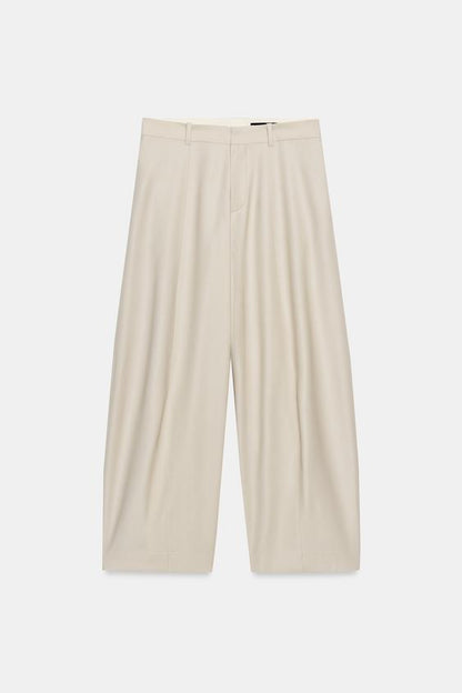 Pantalon coupe ballon en mélange de laine ZW Collection