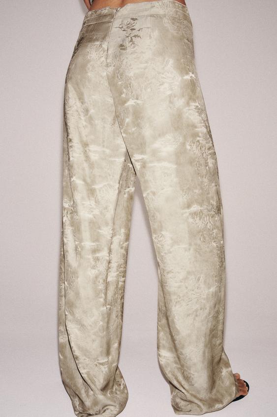 Pantalon à jambe large en jacquard ZW Collection