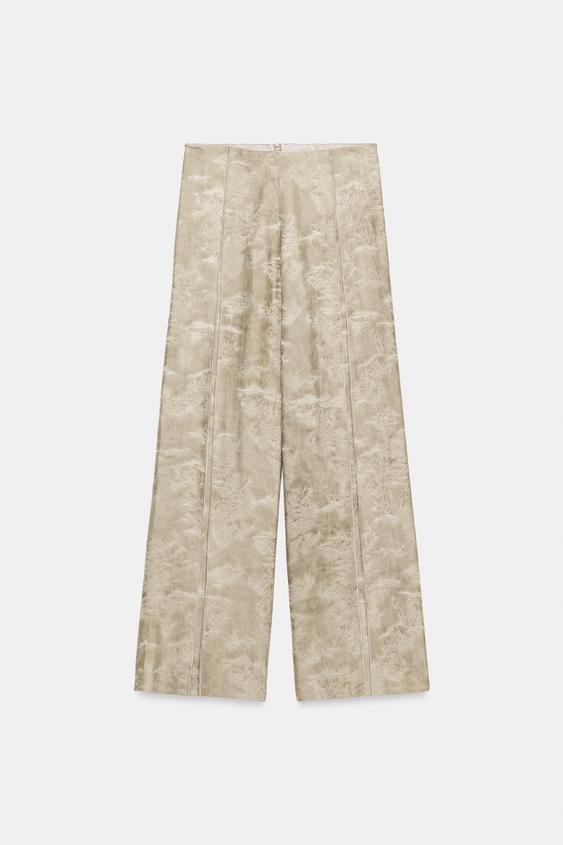 Pantalon à jambe large en jacquard ZW Collection