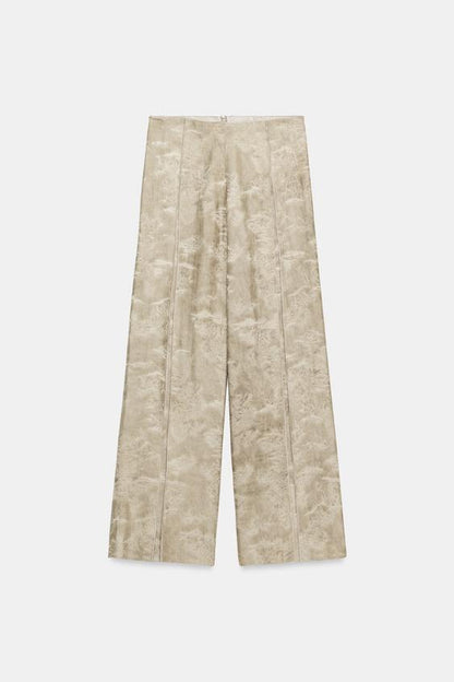 Pantalon à jambe large en jacquard ZW Collection