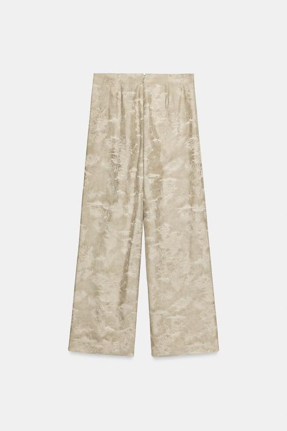 Pantalon à jambe large en jacquard ZW Collection
