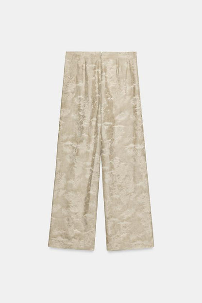 Pantalon à jambe large en jacquard ZW Collection