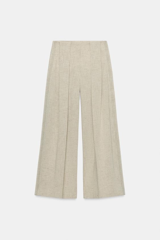 Pantalon droit à surpiqûres ZW Collection
