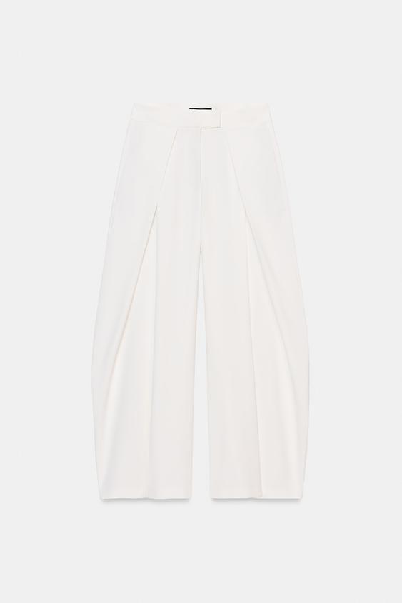 Pantalon à jambe large à plis ZW Collection