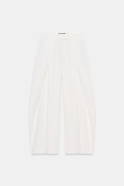 Pantalon à jambe large à plis ZW Collection