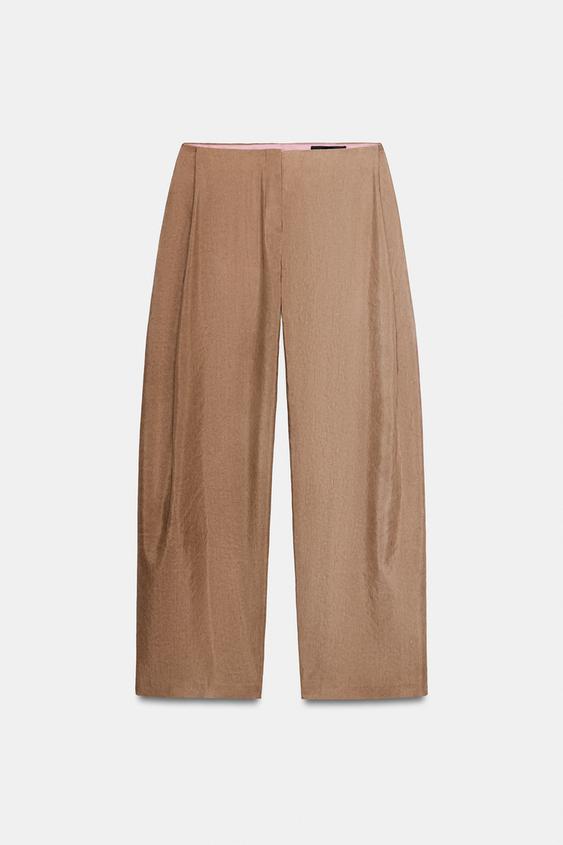 Pantalon coupe ballon en mélange de lin ZW Collection