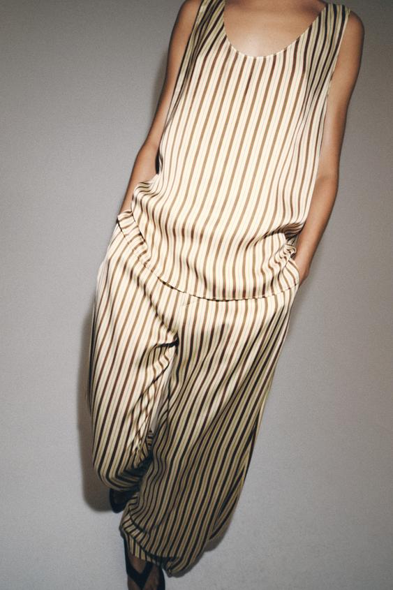 Pantalon coupe ballon à rayures ZW Collection
