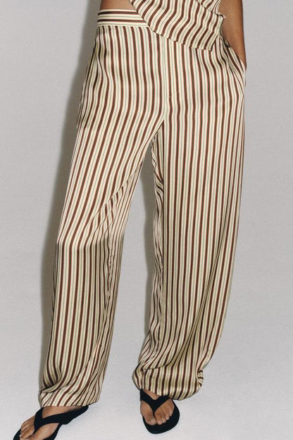 Pantalon coupe ballon à rayures ZW Collection