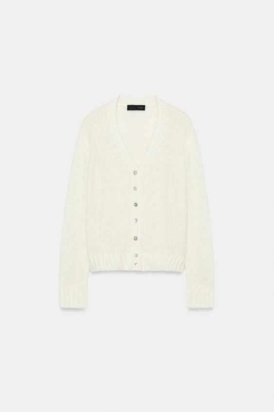 Veste en maille à col V