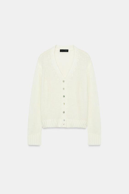 Veste en maille à col V