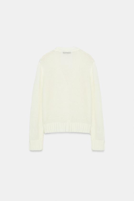 Veste en maille à col V