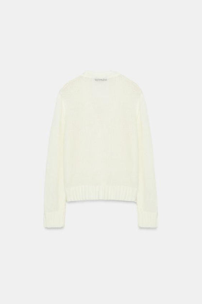 Veste en maille à col V