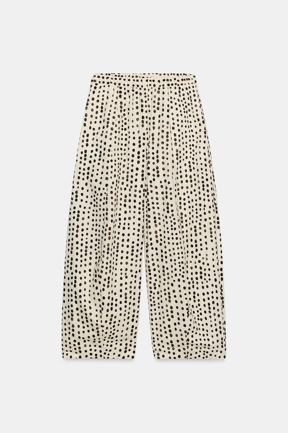 Pantalon style pyjama à pois ZW Collection