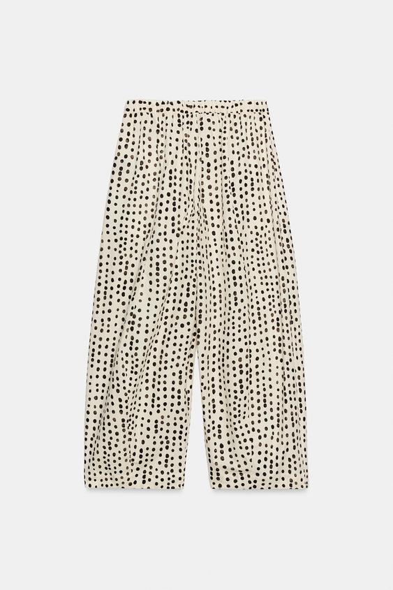 Pantalon style pyjama à pois ZW Collection