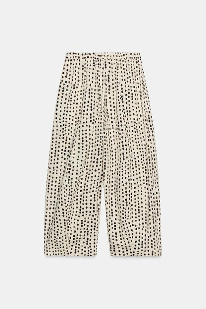 Pantalon style pyjama à pois ZW Collection