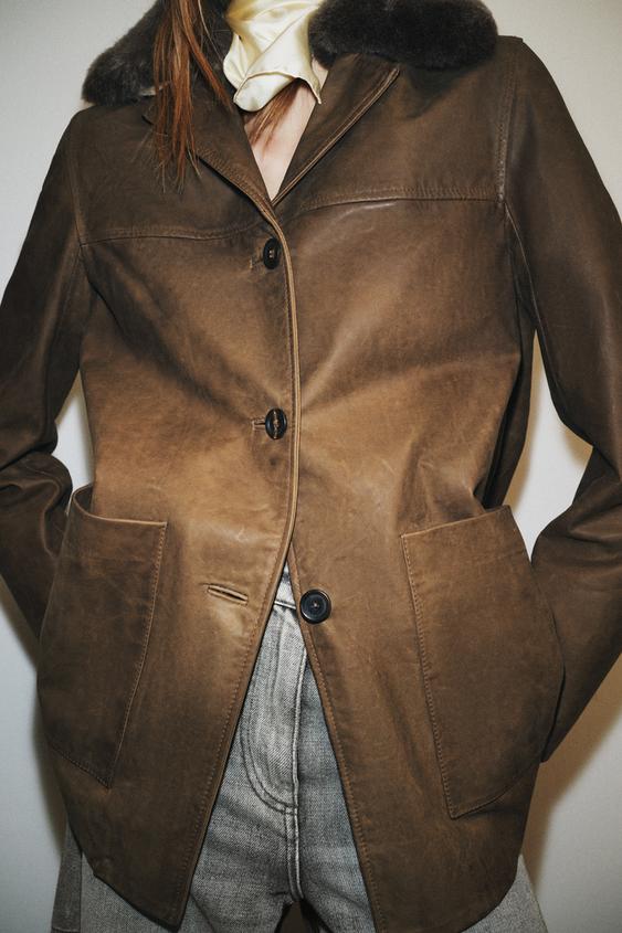 Veste en cuir ZW Collection Édition limitée