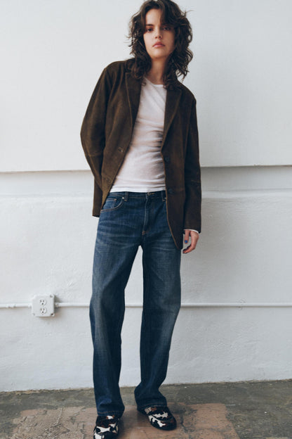 Blazer 100 % cuir suédé ZW Collection Édition limitée