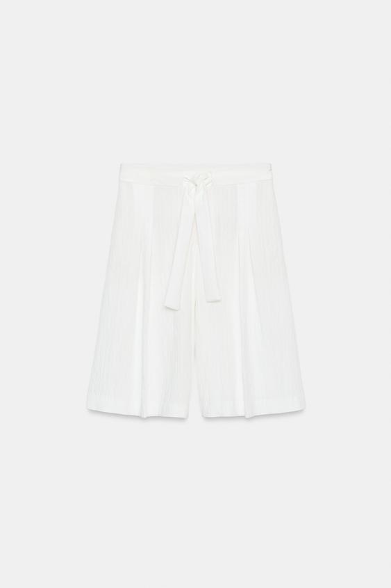 Bermuda long avec ceinture ZW Collection
