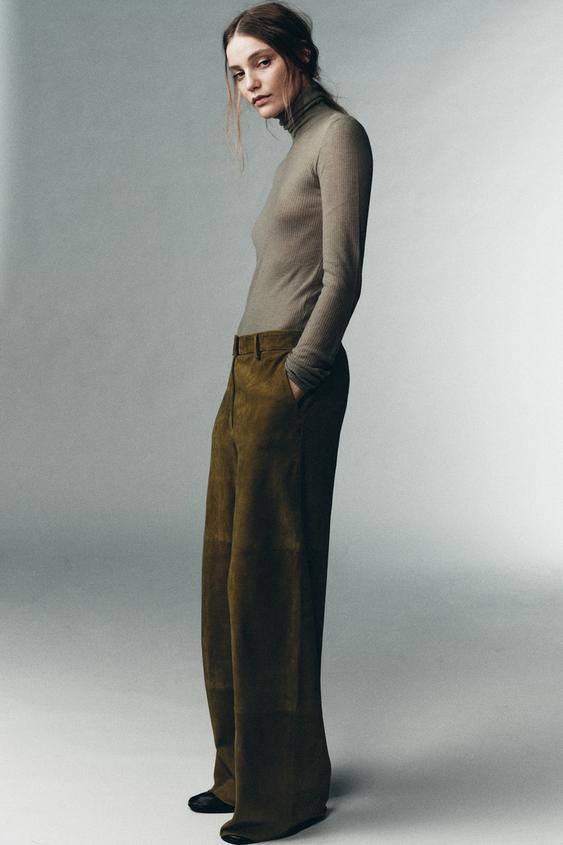 Pantalon 100 % cuir suédé Édition limitée