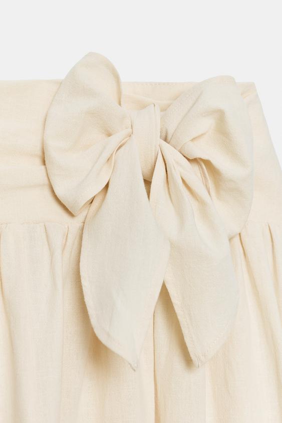 Pantalon bouffant à lien noué