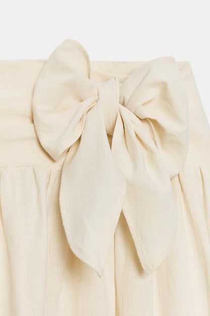 Pantalon bouffant à lien noué