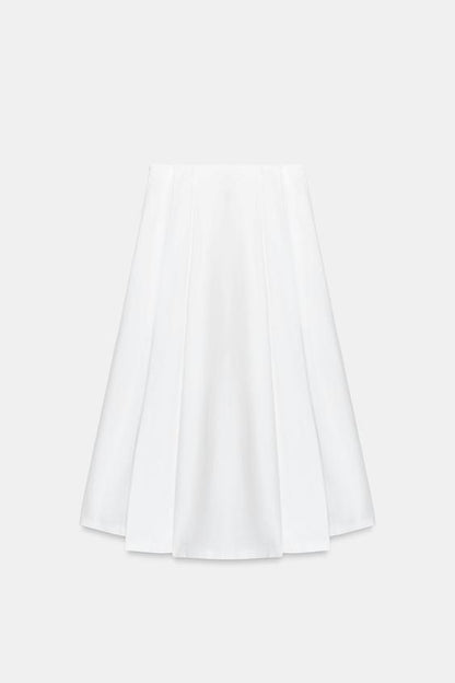 Jupe en popeline asymétrique ZW Collection Édition limitée