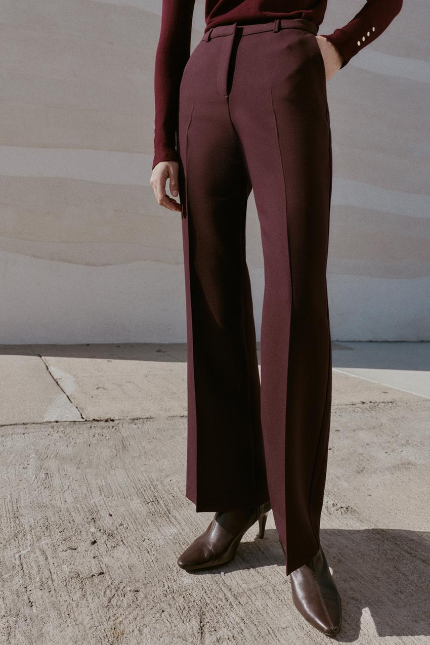 Pantalon droit taille haute