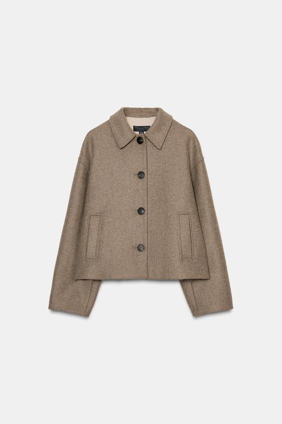 Manteau court en laine