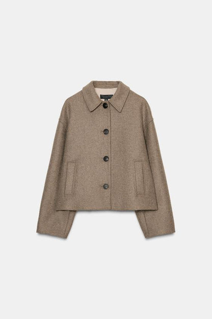 Manteau court en laine