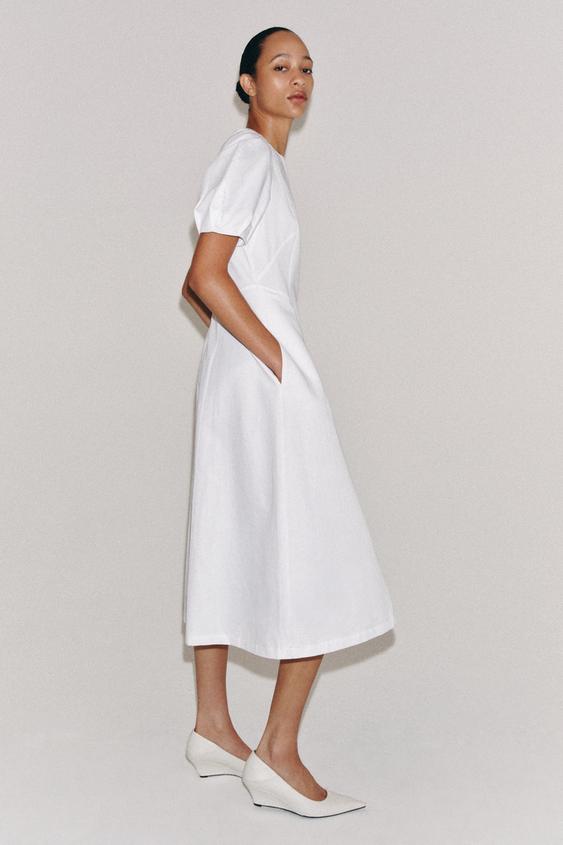 Robe midi en lin ZW Collection