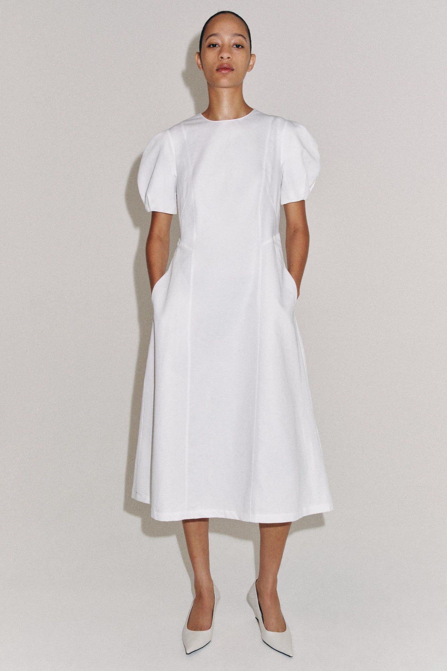 Robe midi en lin ZW Collection